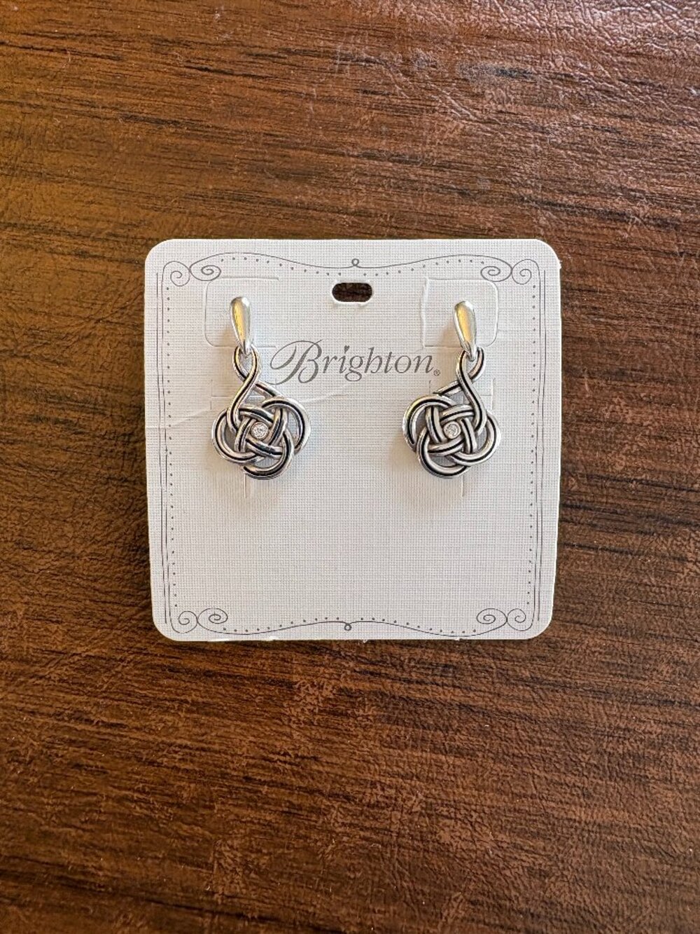 Celtic knot silver earrings